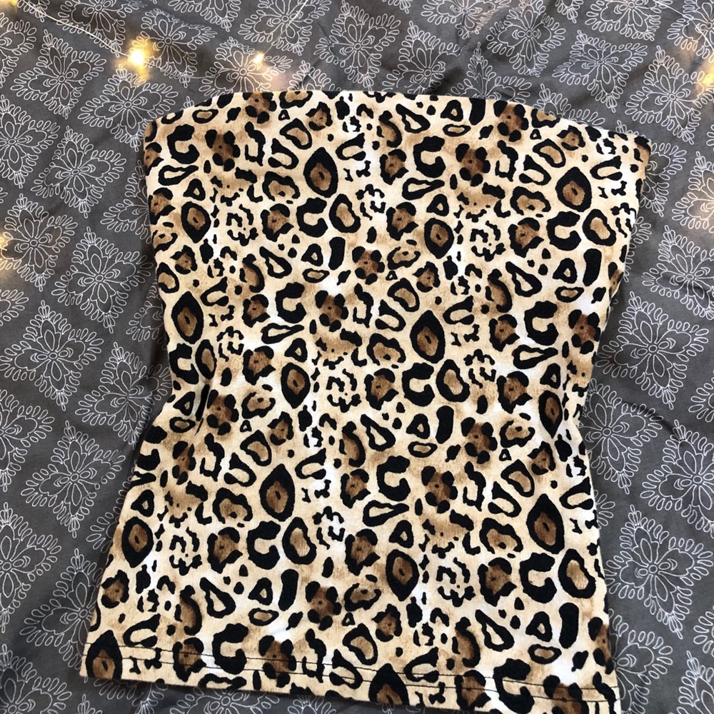 Cheetah print tube top🤍🤎